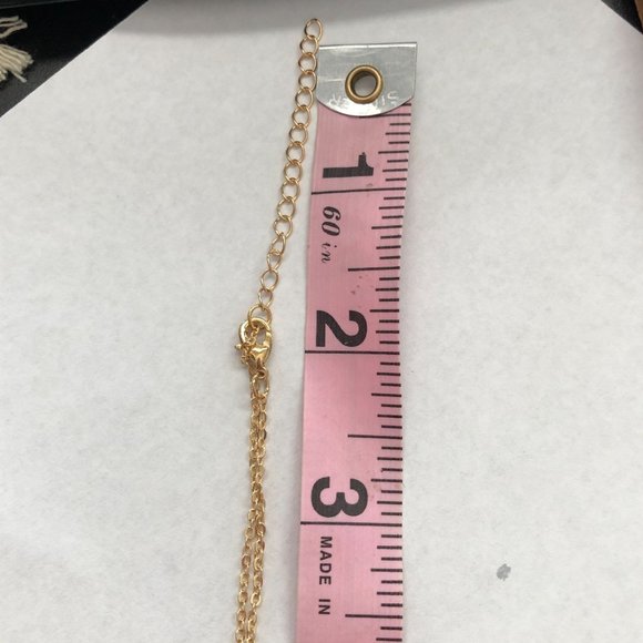 Vitality Humble Lava Stone Gold Colored Necklace 9 Inch Chain 2 Inch Extender - Picture 4 of 6